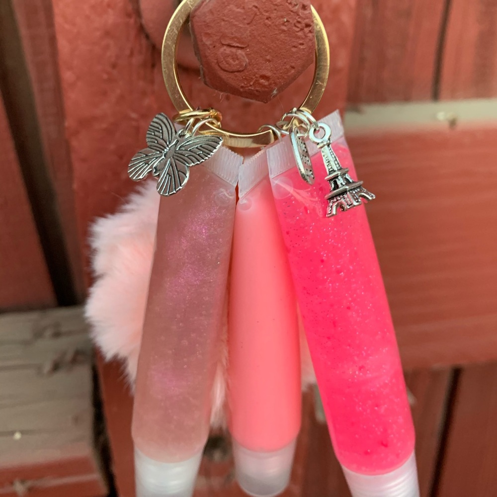 Lip gloss keychain